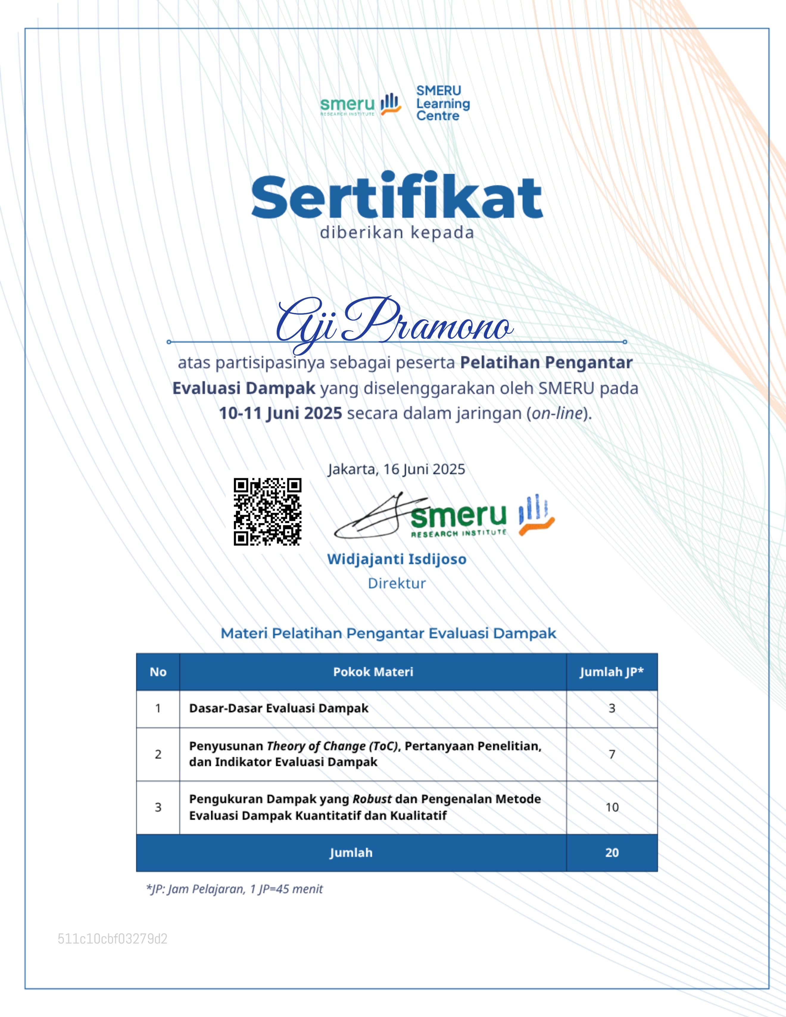 Pengantar Evaluasi Dampak (10-11 Juni 2025)