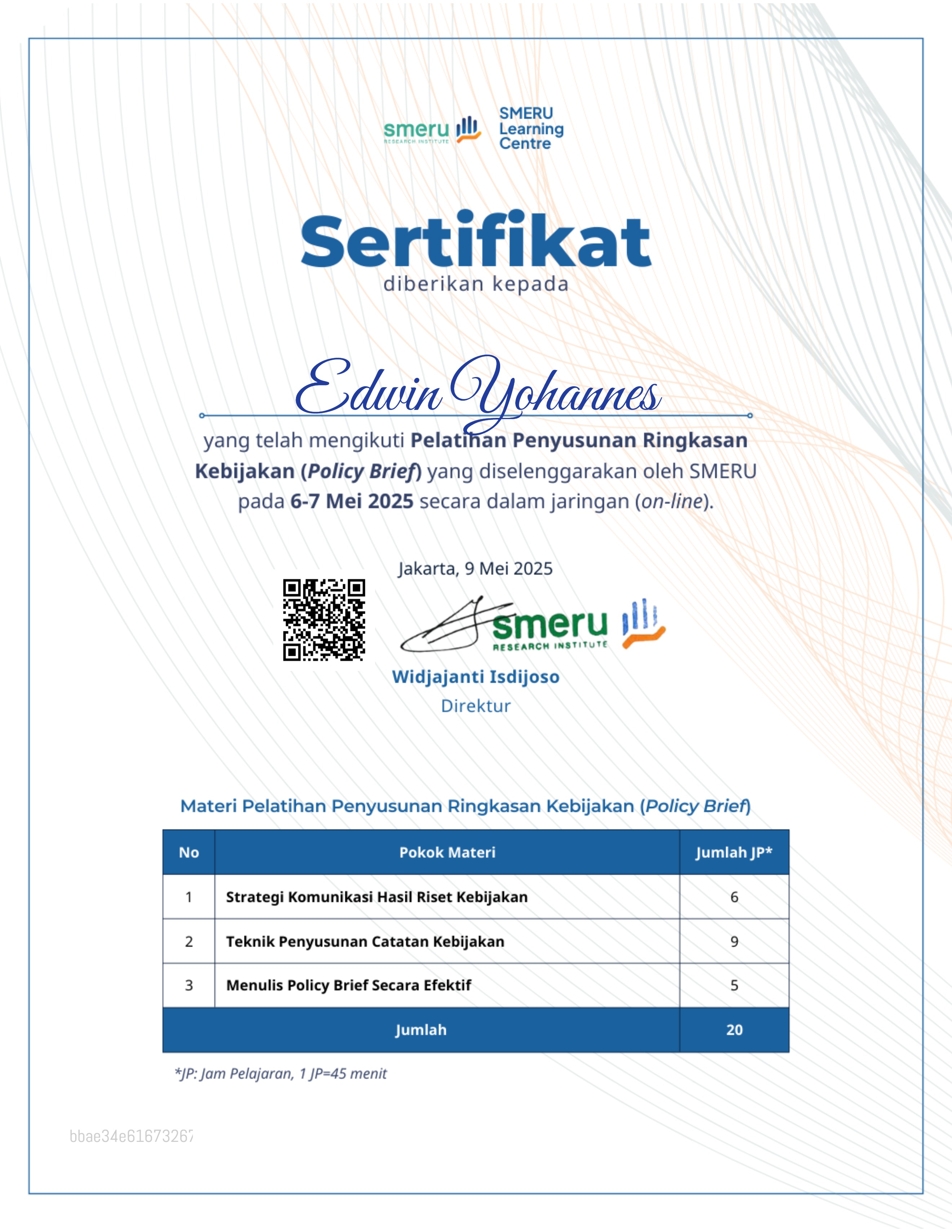Penyusunan Policy Brief (6-7 Mei 2025)