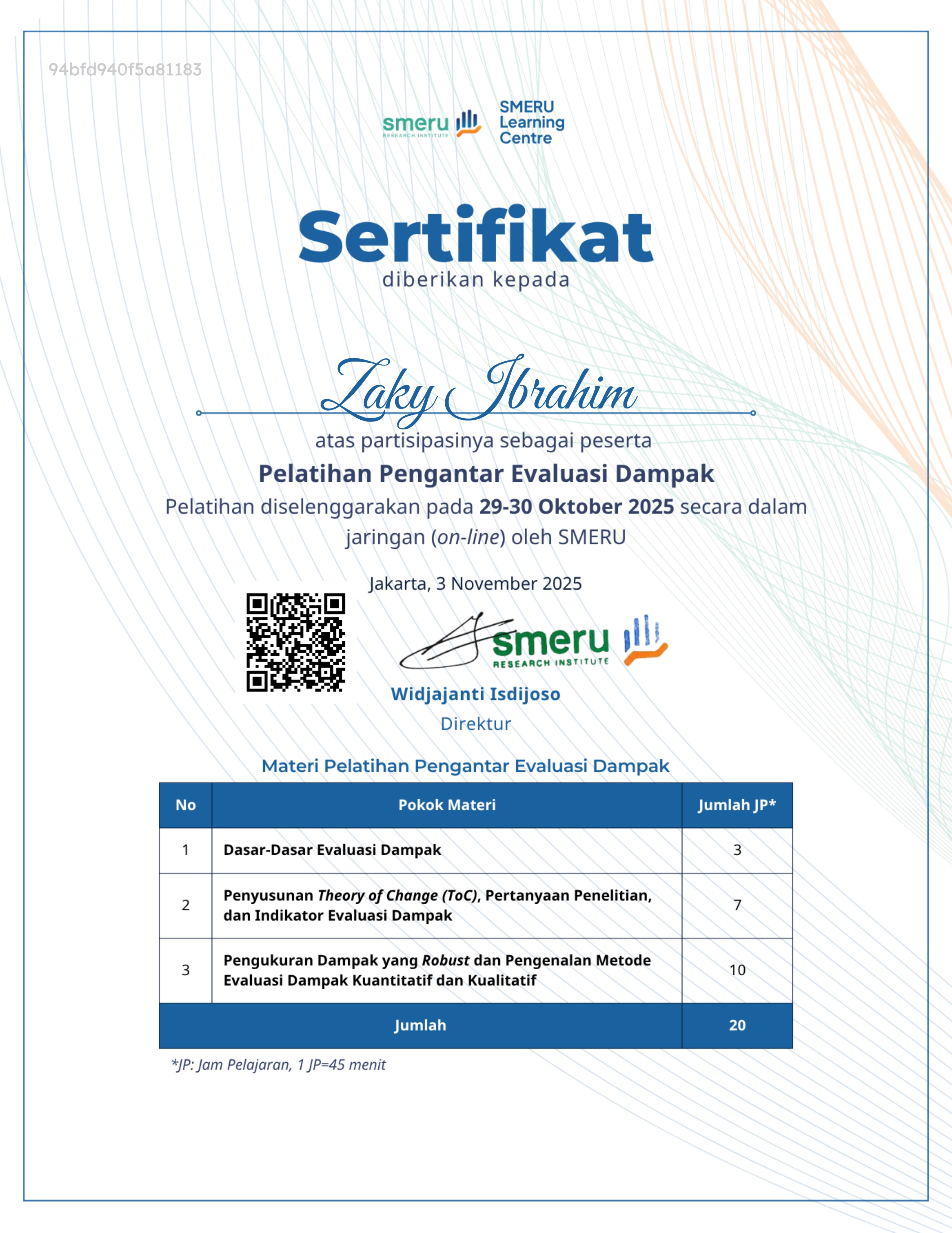 Pengantar Evaluasi Dampak (29-30 Oktober 2025)