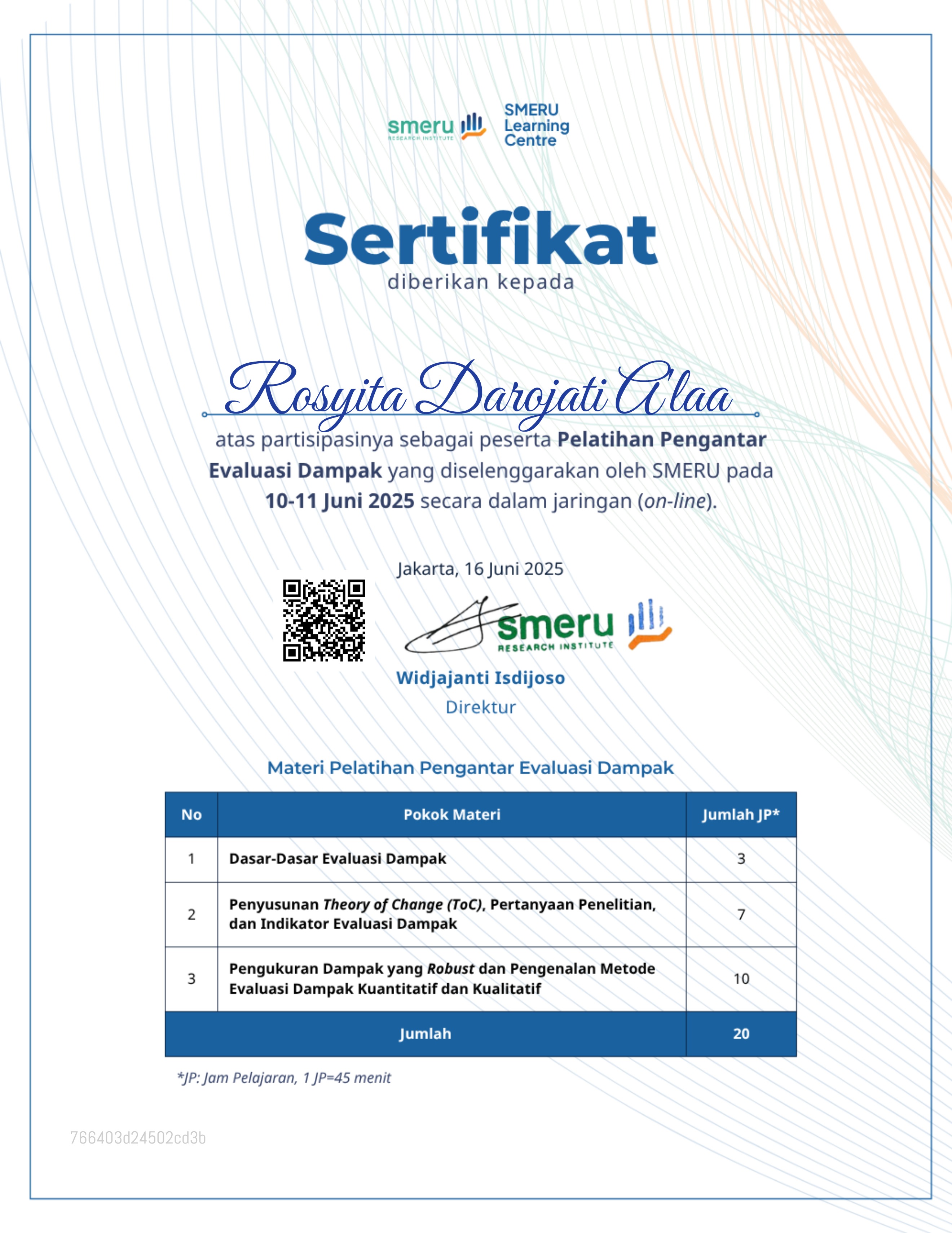Pengantar Evaluasi Dampak (10-11 Juni 2025)